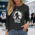 Marion North Carolina Respect The Locals Bigfoot Sasquatch M Long Sleeve T-Shirt Gifts for Her