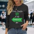 Matching Christmas Outfit For Couples He's The Naughty One Long Sleeve T-Shirt Gifts for Her