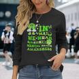 In May We Wear Green Mental Health Awareness Disco Ball Long Sleeve T-Shirt Gifts for Her