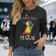 Meine Lieblingsfarbe Ist Reggae Casual Rasta Parrot Langarmshirts Geschenke für Sie