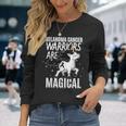 Melanoma Cancer Magical Unicorn Black Ribbon Dermatologist Long Sleeve T-Shirt Gifts for Her