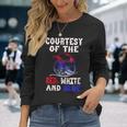 Men's Courtesy Red White And Blue Long Sleeve T-Shirt Gifts for Her