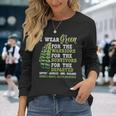 Mental Health Awareness Matters Support I Wear Green Warrior Long Sleeve T-Shirt Gifts for Her