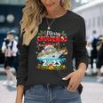 Merry Cruisemas 2023 Christmas Santa Hat Reindeer Xmas Light Long Sleeve T-Shirt Gifts for Her