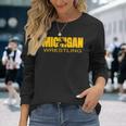 Michigan Wrestling Freestyle Wrestler Mi The Wolverine State Long Sleeve T-Shirt Gifts for Her