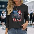 Monster Truck 4Th Of July Boys American Flag Usa Long Sleeve T-Shirt Gifts for Her