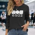 Mos 6502 Cpu Retro Gaming Gamer White Text Long Sleeve T-Shirt Gifts for Her