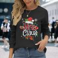 Mr And Mrs Claus Couples Santa Christmas Lights Pajamas Long Sleeve T-Shirt Gifts for Her