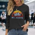 Mt Adams Retro Mountain Sunset Long Sleeve T-Shirt Gifts for Her