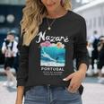 Nazare Portugal Big Wave Surfing Vintage Surf Long Sleeve T-Shirt Gifts for Her