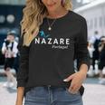 Nazare Portugal Wave Surf Surfing Surfer Long Sleeve T-Shirt Gifts for Her
