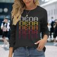 Nena Retro Wordmark Pattern -Intage Style Langarmshirts Geschenke für Sie