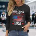 New Us Citizen Us Flag American Immigrant Citizenship Long Sleeve T-Shirt Gifts for Her