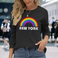 New York Gay Lesbian Bisexual Transgender Pride Lgbt Long Sleeve T-Shirt Gifts for Her