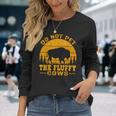 Do Not Pet The Fluffy Cows Bison Retro Vintage Long Sleeve T-Shirt Gifts for Her