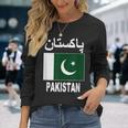 Pakistan Flag Cool Pakistani Flags Top Langarmshirts Geschenke für Sie