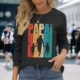 Papa Hoch 2 Dad Hoch 2 Kinder Zweifacher Papaatertag Retro Langarmshirts Geschenke für Sie