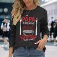 Papa Is My Name Grillen Is My Game Zitatatertag Bbq Langarmshirts Geschenke für Sie