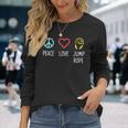 Peace Love Jump Rope Jumping Skipping Sports Long Sleeve T-Shirt Gifts for Her