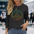 Peace Symbol Hippie Rasta Vintage Langarmshirts Geschenke für Sie