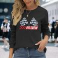 Pit Crew Race Car Hosting Parties Racing Party Long Sleeve T-Shirt Gifts for Her