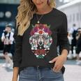 Poodle Dia De Los Muertos Day Of The Dead Dog Sugar Skull Long Sleeve T-Shirt Gifts for Her