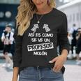 Profesor Molón Regalo Divertido Docente Escuela Educación Camiseta de manga larga Regalos para ella