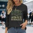 Proud Army Brother Patriotic Military Veteran Long Sleeve T-Shirt Gifts for Her