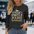 Proud Uncle Of A 2024 Graduate Senior Graduation Men Long Sleeve T-Shirt Gifts for Her