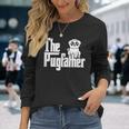 The Pugfather Pug Dad Dog Father Father's Day Kawaii Long Sleeve T-Shirt Gifts for Her