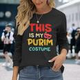 This Is My Purim Costume Happy Purim Jewish Long Sleeve T-Shirt Gifts for Her