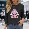 Queer Satan Baphomet Nicht-Binäre Geschlechtsflüssigkeit Queer Pride Langarmshirts Geschenke für Sie