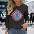 Raleigh Nc Bravery Badge Firefighter's Pride Emblem Long Sleeve T-Shirt Gifts for Her