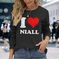 Red Heart I Love Niall Long Sleeve T-Shirt Gifts for Her