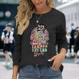 Retro Tanned Tatted And Tipsy Skeleton Summer Vacation Long Sleeve T-Shirt Gifts for Her