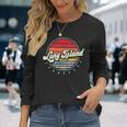 Retro Long Island Home State Cool 70S Style Sunset Long Sleeve T-Shirt Gifts for Her