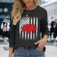 Rhino Us Flag Long Sleeve T-Shirt Gifts for Her