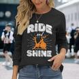 Ride And Shine Spin Class Spinning Bike Indoor Cycling Long Sleeve T-Shirt Gifts for Her