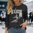He Is Rizzin' Jesus Playing Basketball Long Sleeve T-Shirt Gifts for Her