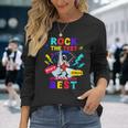 Rock The Test Dont Stress Testing Day 2024 Teachers Students Long Sleeve T-Shirt Gifts for Her