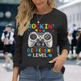 Rockin To Different Level Game Autism Awareness Gaming Gamer Long Sleeve T-Shirt Gifts for Her