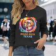 Round Rock Texas Total Solar Eclipse 2024 Labrador Retriever Long Sleeve T-Shirt Gifts for Her