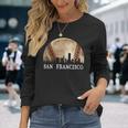 San Francisco Skyline City Vintage Baseball Lover Long Sleeve T-Shirt Gifts for Her