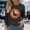 Sea Lion Retro Vintage 60S 70S Sunset Seal Animal Lovers Long Sleeve T-Shirt Gifts for Her