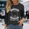 My Shadow Has 4 Legs And A Tail Pomeranian Spitz Dog Long Sleeve T-Shirt Gifts for Her