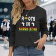 Sierra Leone African Diaspora Ancestry Dna Roots Africa Map Long Sleeve T-Shirt Gifts for Her