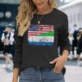 Sierra Leonean Roots Half American Flag Sierra Leonean Long Sleeve T-Shirt Gifts for Her