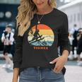 Ski Tignes France Vintage Snow Skiing Vacation Long Sleeve T-Shirt Gifts for Her