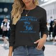Are You A Smart Fella Or Fart Smella Vintage Style Retro Long Sleeve T-Shirt Gifts for Her