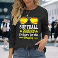 Softball Brother I'm Just Here For The Snacks Retro Long Sleeve T-Shirt Gifts for Her